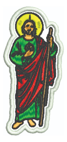 Patch Bordado Religiosos Sao Judas Tadeu 4,2x9cm