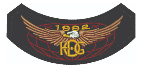 Patch Bordado Harley Davidson Hog 1992 Harley Davidson Anual 14,4x7cm