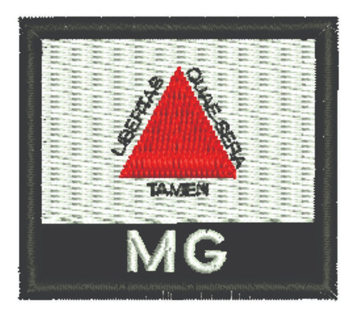 Patch Bordado Bandeiras Bandeira Minas Gerais 4,5x5cm