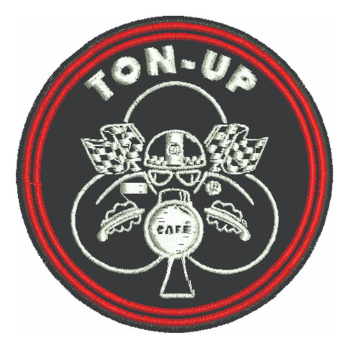 Patch Bordado Café Racer Ton Up Cafe Racer 8x8cm