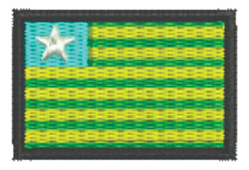 Patch Bordado Bandeiras Bandeira Piaui 8x5cm
