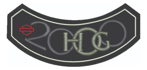 Patch Bordado Harley Davidson Hog 2000 Harley Davidson Anual 14,4x7cm