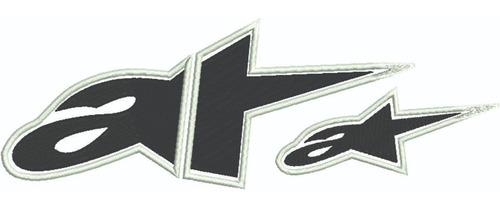 Patch Bordado Motos Alpinestars Refletivo Peito, Costas 22x22cm