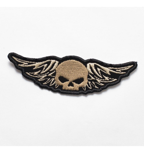 Patch Bordado Harley Davidson Caveira Asas 10x10cm