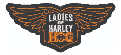 Patch Bordado Harley Davidson Ladies Of Harley 12x5,4cm