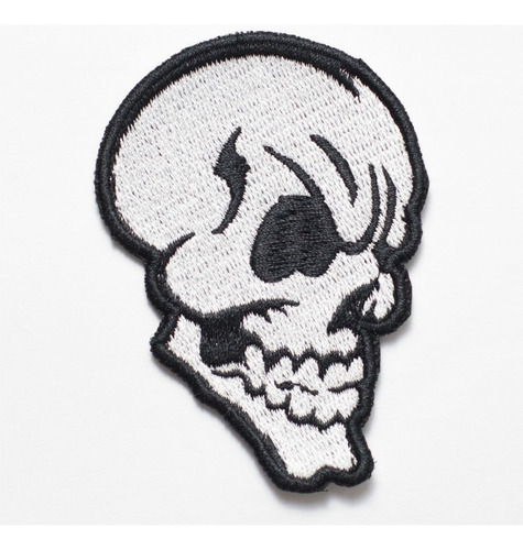 Patch Bordado Caveiras Caveira Bad Skull 5,6x8cm
