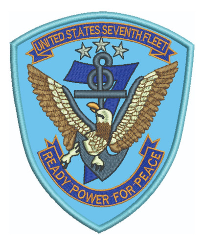 Patch Bordado Top Gun Seventh Fleet 10x12cm