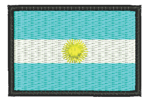 Patch Bordado Bandeiras Kit 5 Bordado Bandeiras Arg, Uru, Ms, Df, Go, 7x5cm