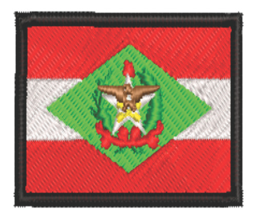 Patch Bordado Bandeiras Bandeira Santa Catarina 6x4cm