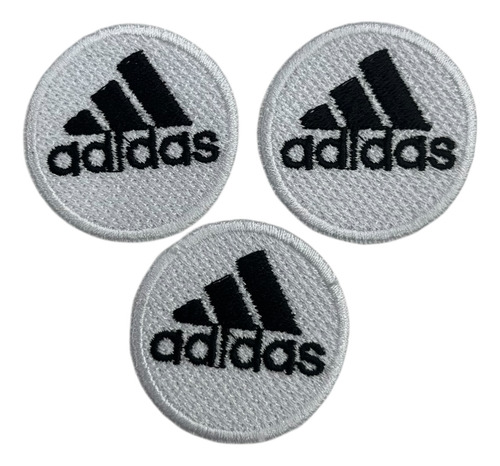 Patch Bordado Marcas adidas Kit Com 3 Peças 4x4cm