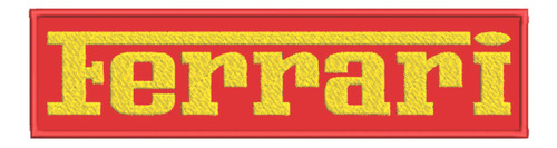 Patch Bordado Carros Ferrari Tarjeta 30x7,5cm