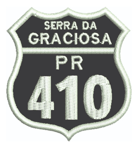 Patch Bordado Placas Serra Da Graciosa Pr410 5,6x6cm
