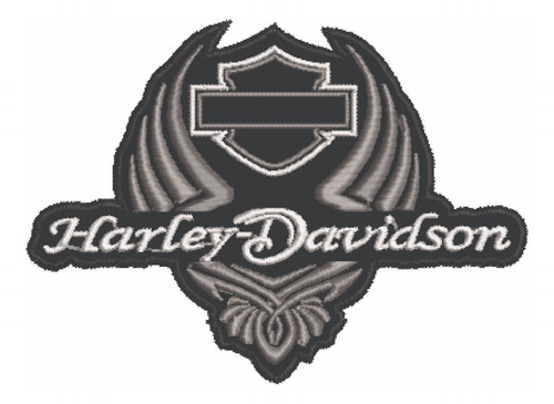 Patch Bordado Harley Davidson Tribal 10x7,1cm