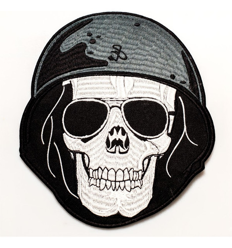 Patch Bordado Caveiras Caveira Arriba 8,7x10cm