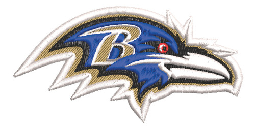 Patch Bordado Esportes Nfl Baltimore Ravens 8x4cm