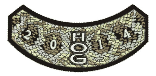 Patch Bordado Harley Davidson Hog 2014 Harley Davidson Anual 14,4x7cm