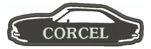 Patch Bordado Carros Corcel 1 Silueta 12x3,7cm