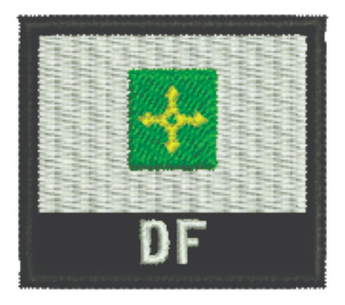 Patch Bordado Bandeiras Bandeira Distrito Federal 4,5x4cm