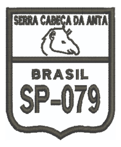 Patch Bordado Placas Serra Cabeça Da Anta Sp079 Des 5,7x7cm