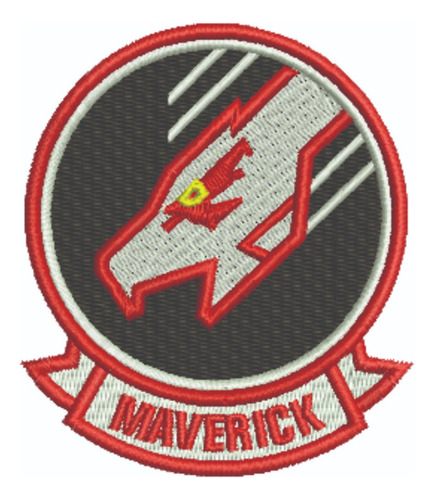 Patch Bordado Top Gun Aguia Maverick 7,2x8,5cm