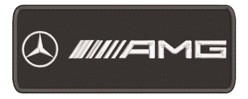 Patch Bordado Carros Mercedes Amg Logo 25x10cm