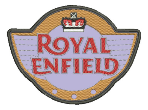 Patch Bordado Royal Enfield Brasão 9x6,6cm