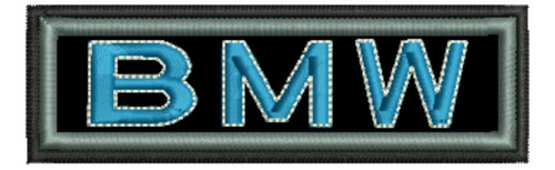 Patch Bordado Bmw Tarjeta 10x3cm