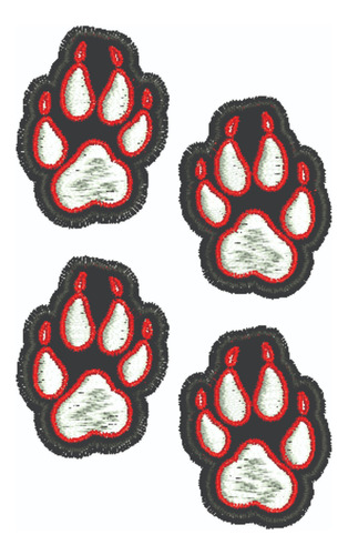 Patch Bordado Cartoons Patas Felino 5x7cm