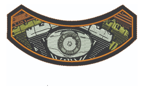 Patch Bordado Harley Davidson Hog 2007 Harley Davidson Anual 14,4x7cm