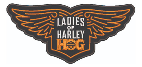 Patch Bordado Harley Davidson Ladies Of Harley 27x12,5cm