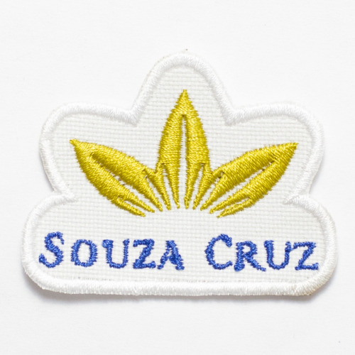 Patch Bordado Marcas Souza Cruz Logo 6x4,6cm