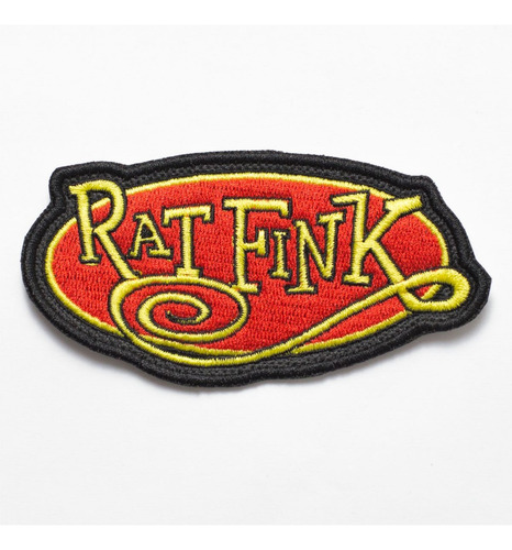 Patch Bordado Cartoons Rat Fink Tarja 9,9x5,1cm