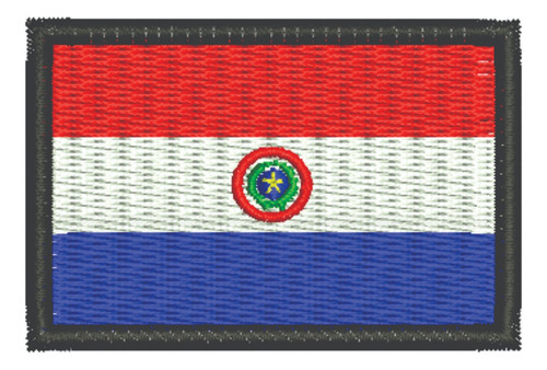 Patch Bordado Bandeiras Bandeira Paraguai 8x5cm
