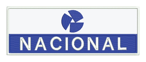 Patch Bordado Marcas Banco Nacional Costas 34x14cm
