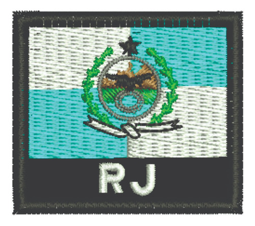 Patch Bordado Bandeiras Bandeira Rio De Janeiro 4,5x5cm
