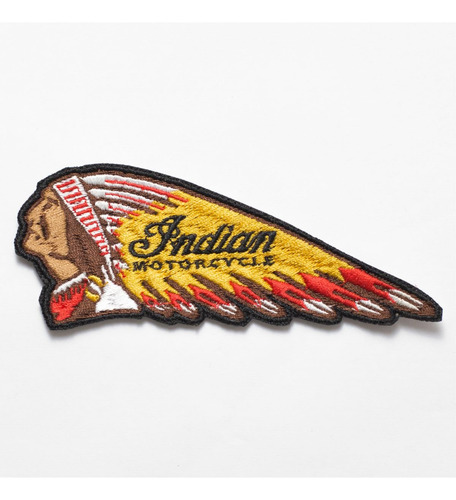 Patch Bordado Indian Motorcycles Indian Cabeça 12x4,7cm