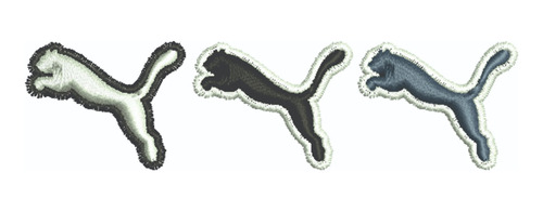 Patch Bordado Marcas Puma 30x24mm 3pçs 3x2,4cm