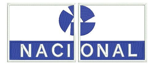 Patch Bordado Marcas Banco Nacional Frente Dividido 34x14cm