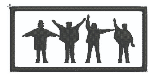 Patch Bordado Música Beatles Help 9x4,3cm