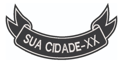 Patch Bordado Faixas Faixa Moto Clube Modelo 01 Inferior 3x1,5cm