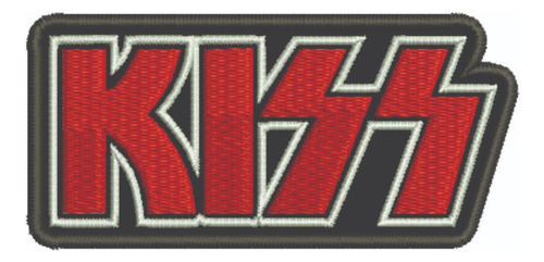 Patch Bordado Música Kiss Tarjeta 10x4,7cm
