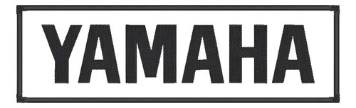 Patch Bordado Motos Faixa Yamaha Fundo 33x10cm