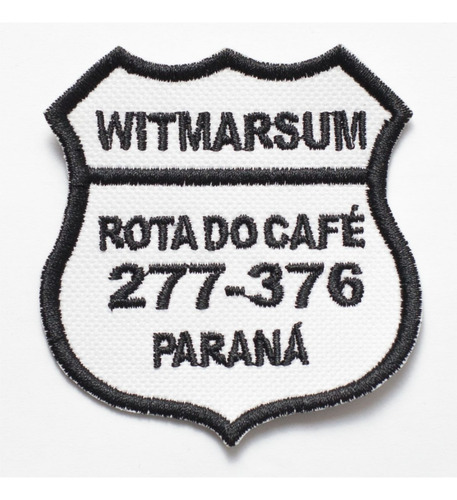 Patch Bordado Placas Witmarsum Rota Do Cafe 5,6x6cm