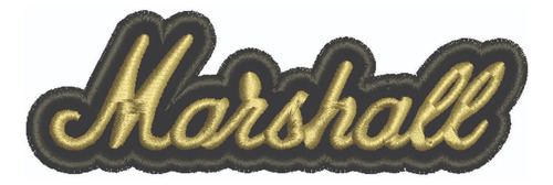 Patch Bordado Música Marshall Amplificadores 10x3,3cm