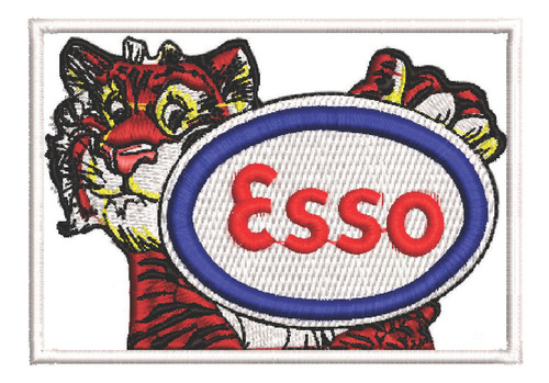 Patch Bordado Carros Esso Tigre 10,5x7,4cm