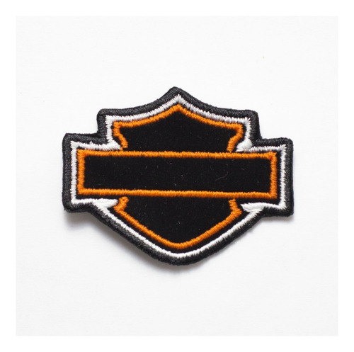 Patch Bordado Harley Davidson Logo Bodyshield Laranja 7x5,7cm
