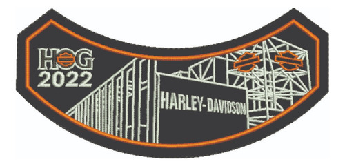 Patch Bordado Harley Davidson Hog 2022 Harley Davidson Anual 14,4x7cm
