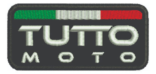 Patch Bordado Acessórios Tutto Moto Logo 8x3,7cm