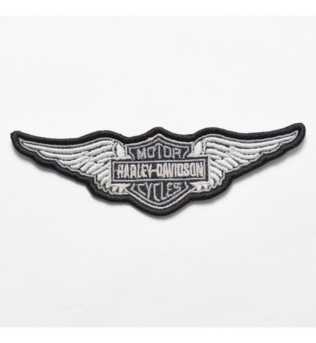 Patch Bordado Harley Davidson Asas 12x3,7cm