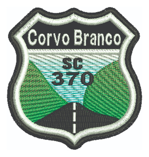 Patch Bordado Placas Serra Do Corvo Sc370 5,6x6cm
